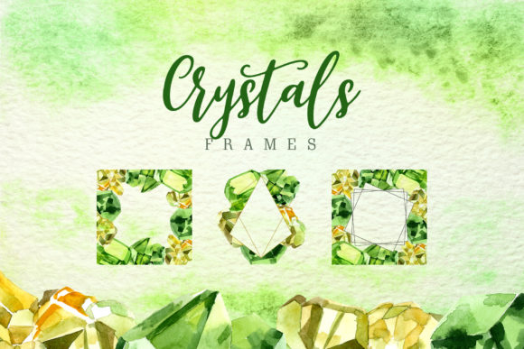 Aquarelle Yellow & Green Crystal Set: Elevate Your Designs