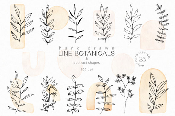 Elegant Botanical Clipart for Modern Design
