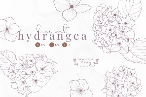 Elegant Botanical Line Art: SVG Clipart for Designers