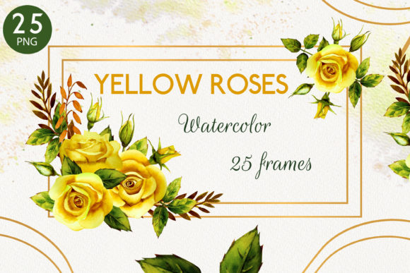 Elevate Designs with Geometric Gold Frames & Yellow Roses