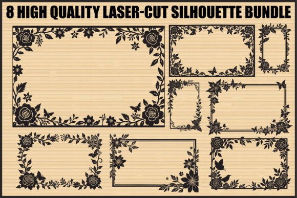 Elevate Your Designs with a Floral Laser-Cut Frame Bundle
