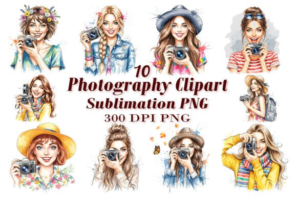 Elevate Your Designs with Watercolor Photography Clipart