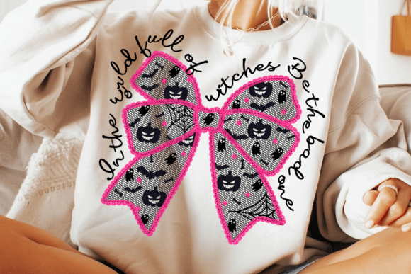 Enchanting Design: Lace Bow Witch Halloween Png, Girly Png