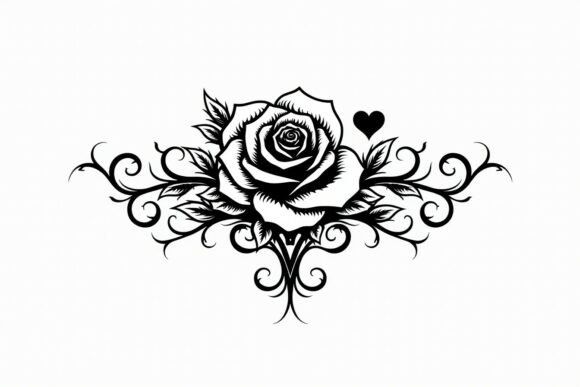 Floral Rose Silhouette Set: Elevating Modern Design