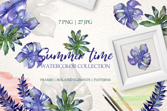 Summertime Watercolor: A Complete Design Toolkit