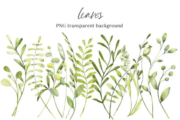 Watercolor Leaves Clipart: Elevating Modern Design