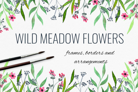 Wild Meadow Frames: Fresh Summer Design Assets